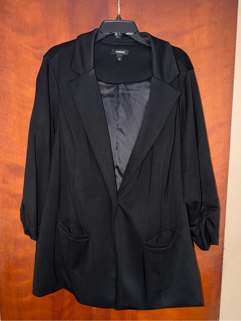 torrid Black Draped Open Blazer